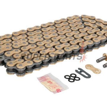 Αλυσίδα -DID- 520VX3G&B-118FB, μέγεθος 520, 118 κρίκοι, ενισχυμένη, χρυσό/μαύρη