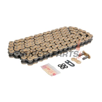 Αλυσίδα -DID- 520VX3G&B-118FB, μέγεθος 520, 118 κρίκοι, ενισχυμένη, χρυσό/μαύρη