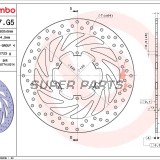 Δίσκος φρένου -BREMBO- 68B407G5, Aprilia ETX350/600, Pegaso 125/600/650/650ie/Trail/Tuscany Tibet Raid; BMW F650ST/F650GS Dakar/F650CS Scarver/F700GS/F800GS, BMW G650GS/Sertao