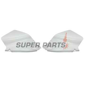 Πίσω πλαϊνά πλαστικά -POLISPORT- λευκά, YAMAHA YZ 125/250 1996-2001
