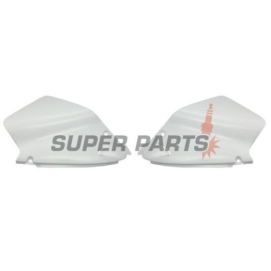 Πίσω πλαϊνά πλαστικά -POLISPORT- λευκά, YAMAHA YZ 125/250 1996-2001