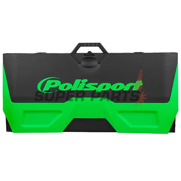 Χαλάκι μοτοσυκλέτας -POLISPORT- μαύρο/πράσινο, λαστιχένιο, διπλωμένο