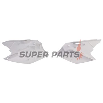 Πίσω πλαϊνά πλαστικά -POLISPORT- λευκά, KAWASAKI KX 250 2004-2005