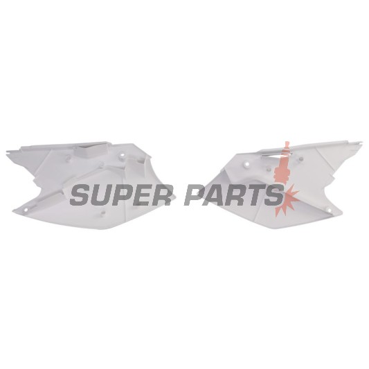 Πίσω πλαϊνά πλαστικά -POLISPORT- λευκά, KAWASAKI KX 250 2004-2005