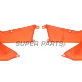 Μπροστινά πλαϊνά πλαστικά -POLISPORT- πορτοκαλί, KTM EXC, EXC-F, MXC, SX, SX-F, XC, XC-F 125-525 2005-2007