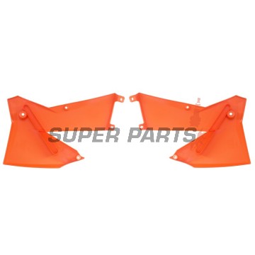 Μπροστινά πλαϊνά πλαστικά -POLISPORT- πορτοκαλί, KTM EXC, EXC-F, MXC, SX, SX-F, XC, XC-F 125-525 2005-2007