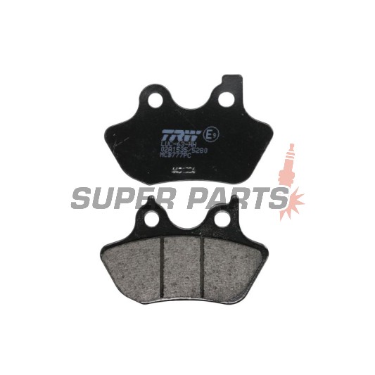 Τακάκια φρένων -TRW- MCB777PC, sintered, Harley Davidson FLHR Road King, FLHT Electra Glide, FLHX Street Glide, FLST Fat Boy/Softail, FLTR Road Glide, FXD Dyna, FXST Softail, VRSC V-Rod, XL/XLH Sportster - 883-1803cc, 1999-2013