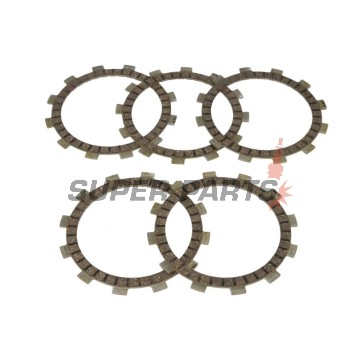 Σετ δίσκων συμπλέκτη -TRW- MCC302-5, Hyosung GA/GF/GT/GV/RT/XRX 125 + Kawasaki KLX125 + Sachs X-Road/XTC 125 + Suzuki DR/DR-Z/GN/GZ/RG/RM/RV/TS/TSX/TU 50-125 (1973-2018)