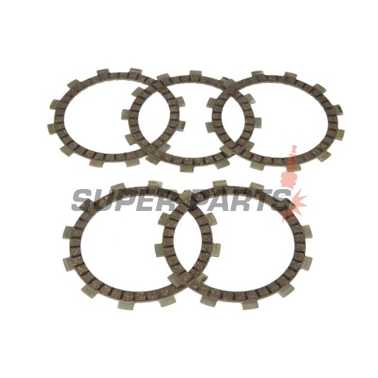 Σετ δίσκων συμπλέκτη -TRW- MCC302-5, Hyosung GA/GF/GT/GV/RT/XRX 125 + Kawasaki KLX125 + Sachs X-Road/XTC 125 + Suzuki DR/DR-Z/GN/GZ/RG/RM/RV/TS/TSX/TU 50-125 (1973-2018)