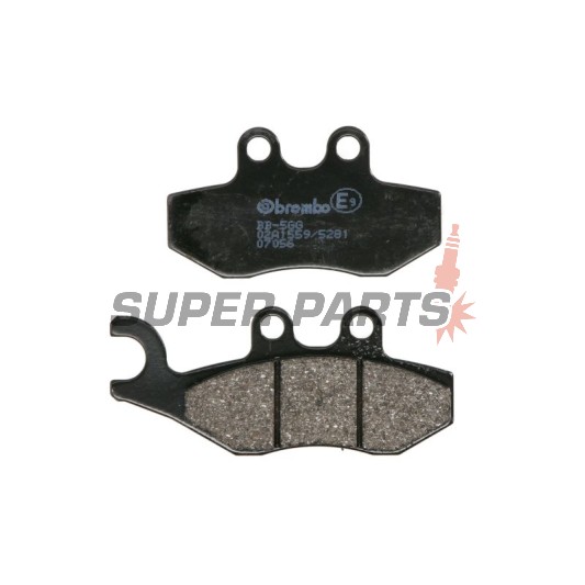 Τακάκια φρένων -BREMBO- 07056, Piaggio Vespa Beverly / GTS / GTV / X8 / X9 / X-Evo, Gilera Runner / Nexus, Aprilia SR / SRV / Sportcity, Peugeot Geopolis, Derbi Boulevard, Beta Alp / RR, Rieju RS-2 / SMX (1976-2016)